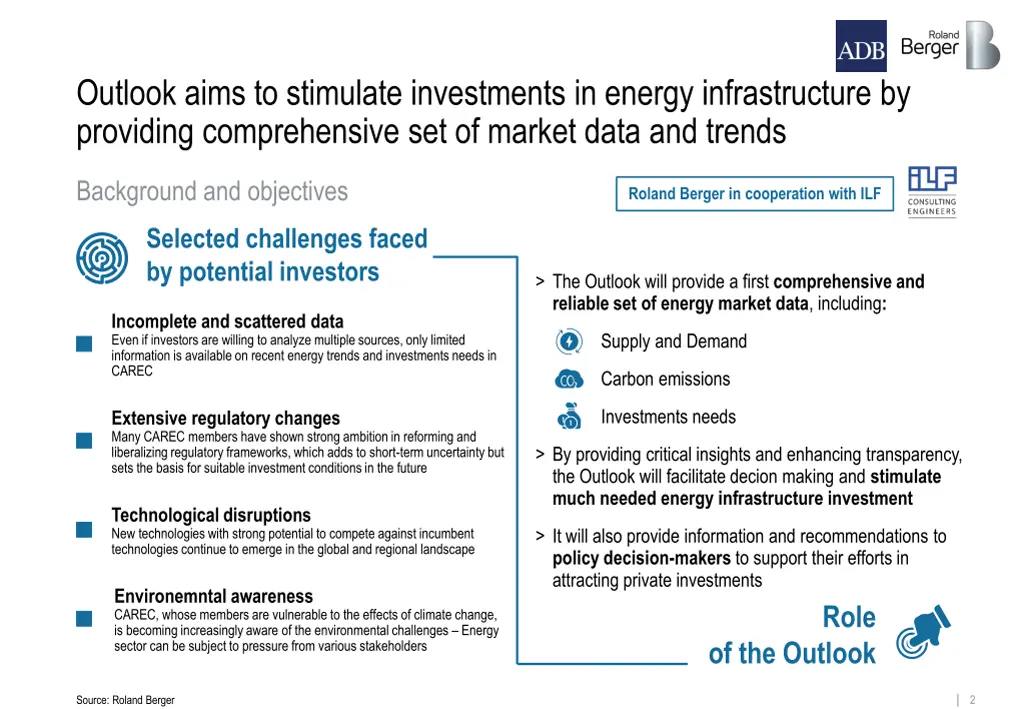 outlook aims to stimulate investments in energy
