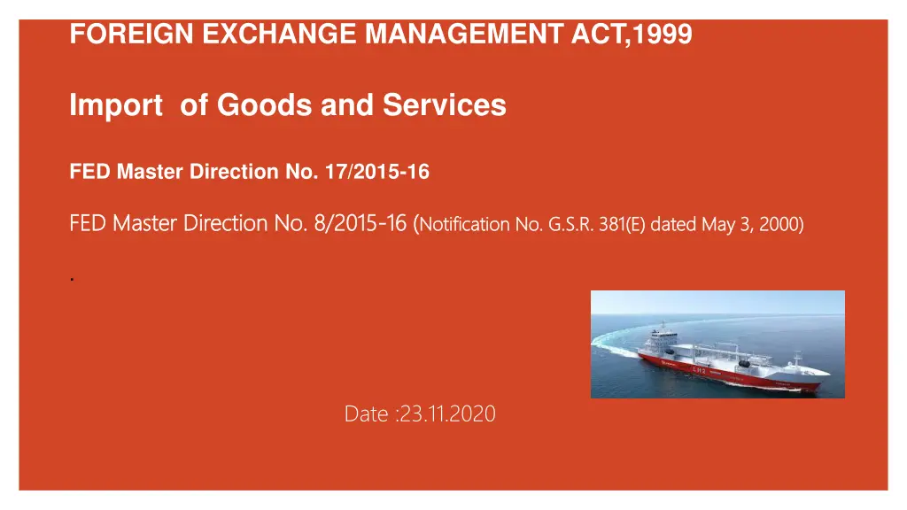 foreign exchange management act 1999
