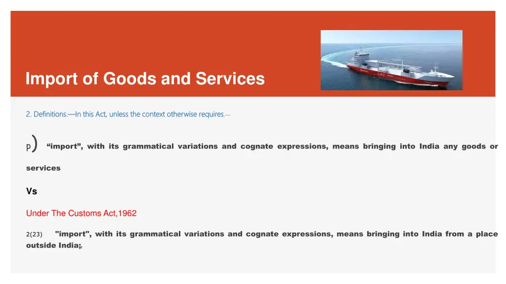 import of goods and services 1