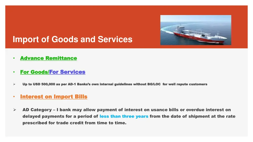 import of goods and services 12