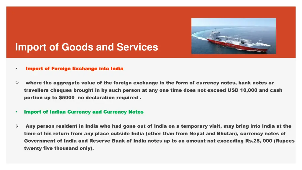 import of goods and services 13