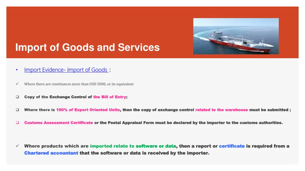 import of goods and services 9