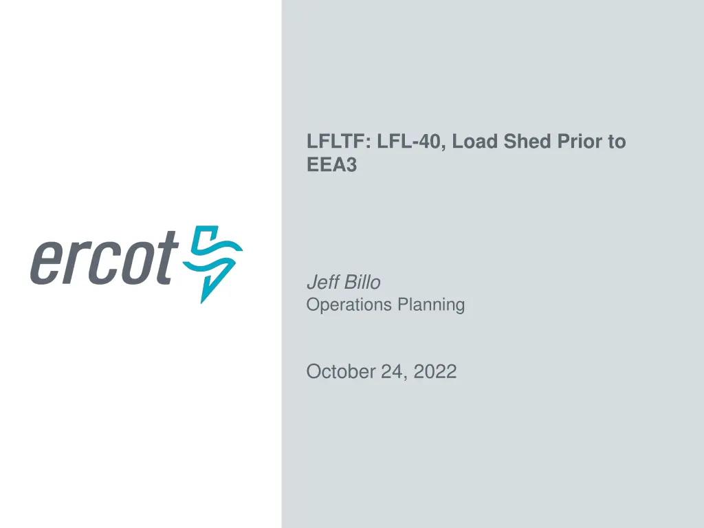 lfltf lfl 40 load shed prior to eea3