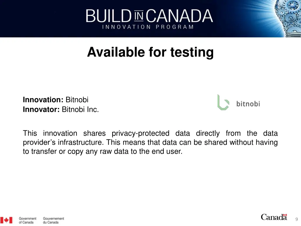 available for testing