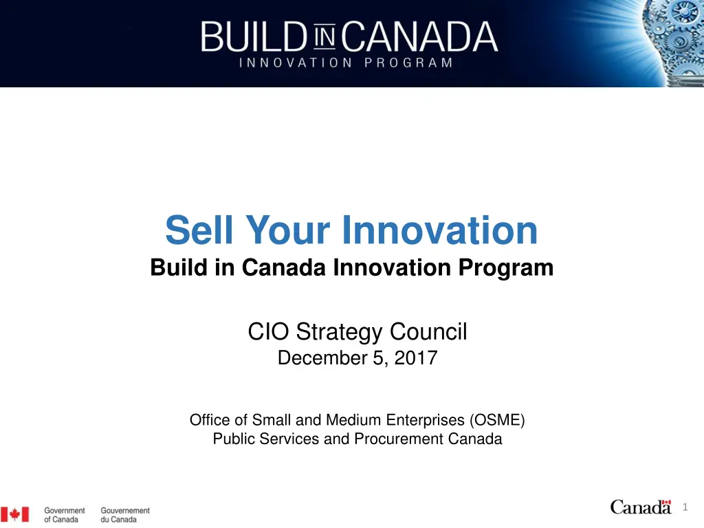 sell your innovation build in canada innovation