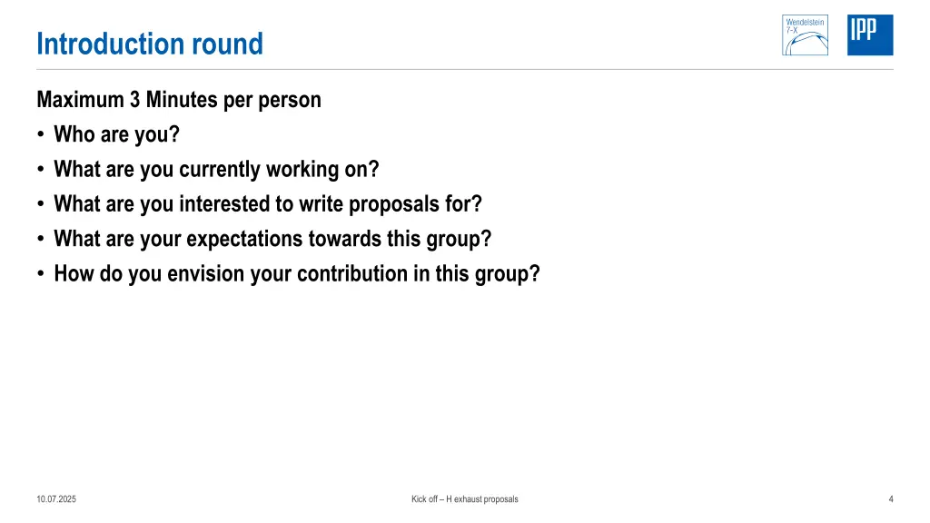 introduction round
