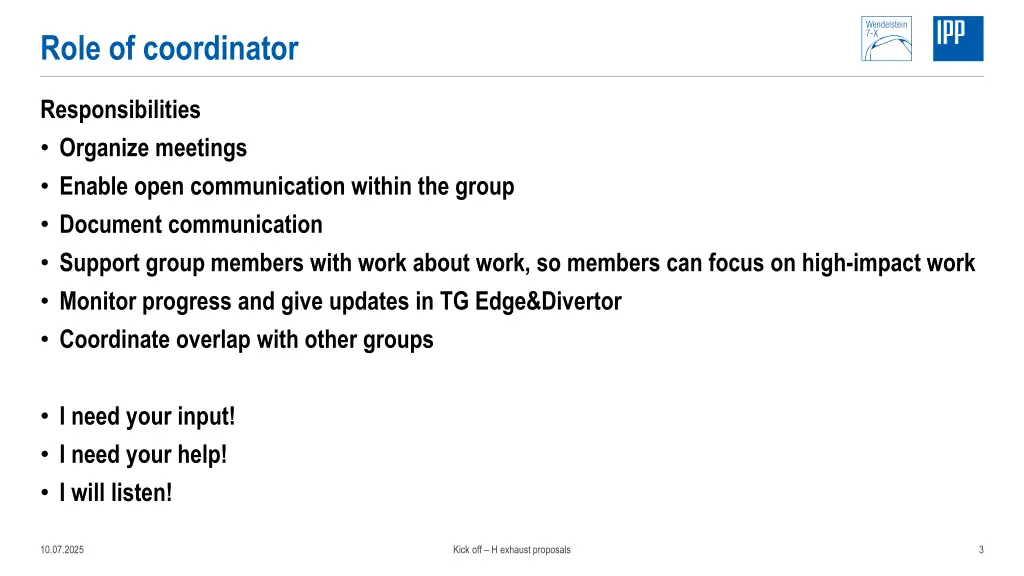 role of coordinator