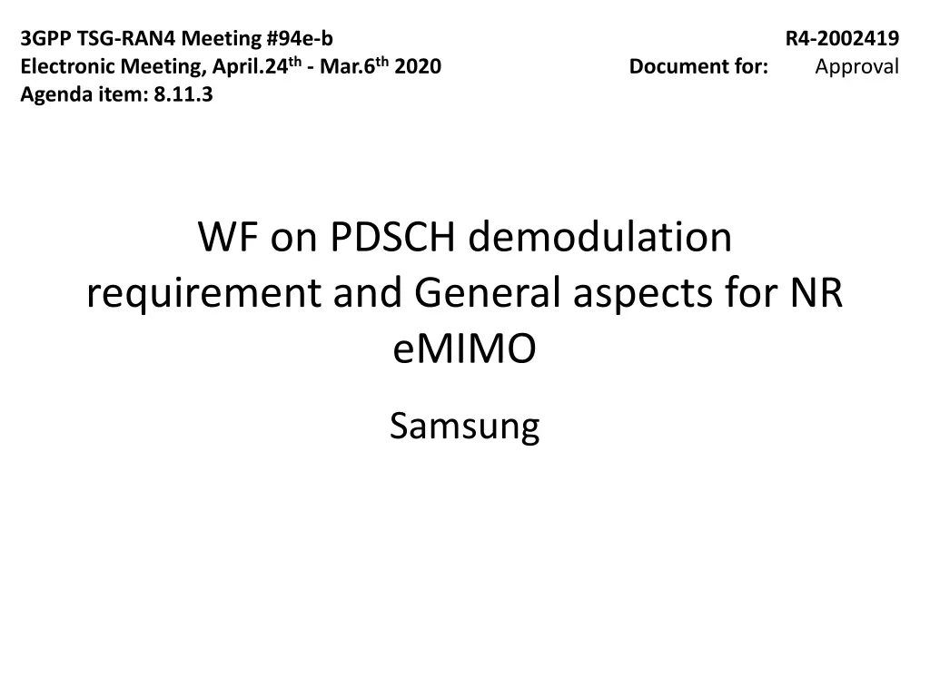 3gpp tsg ran4 meeting 94e b electronic meeting