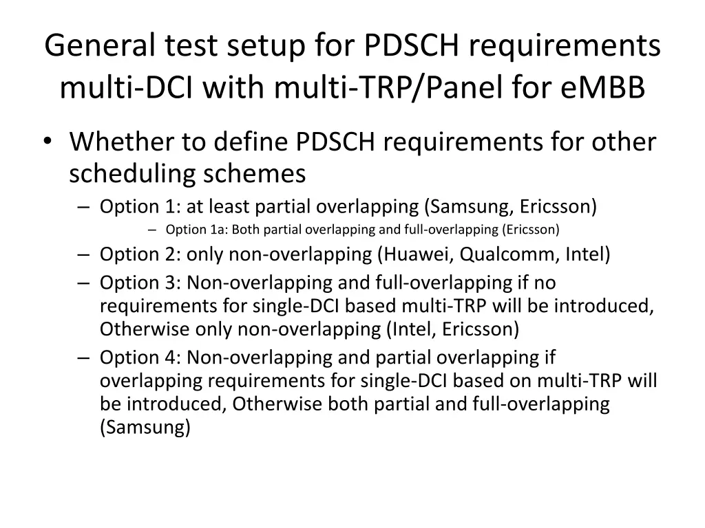 general test setup for pdsch requirements multi 2