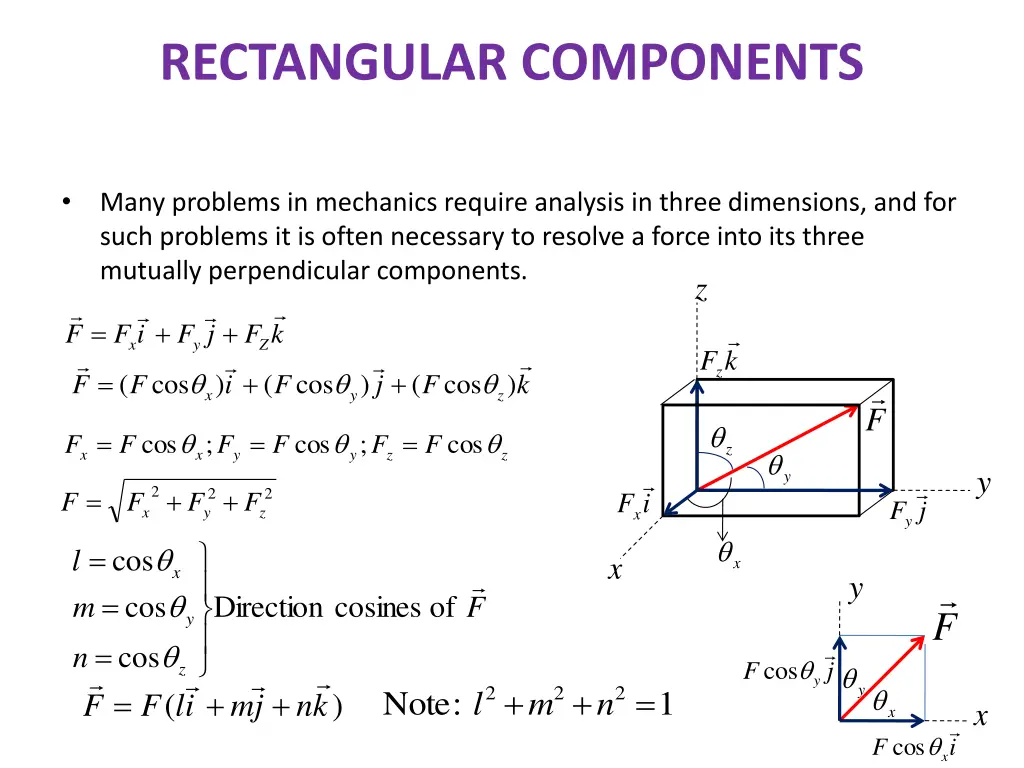 rectangular components