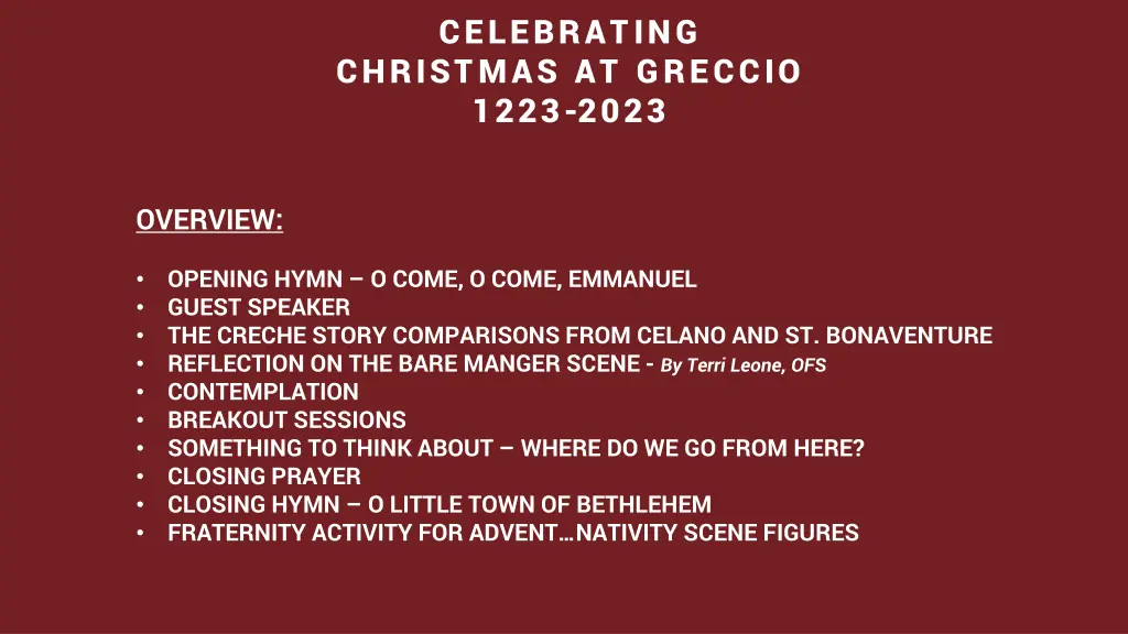 celebrating christmas at greccio 1223 2023 1