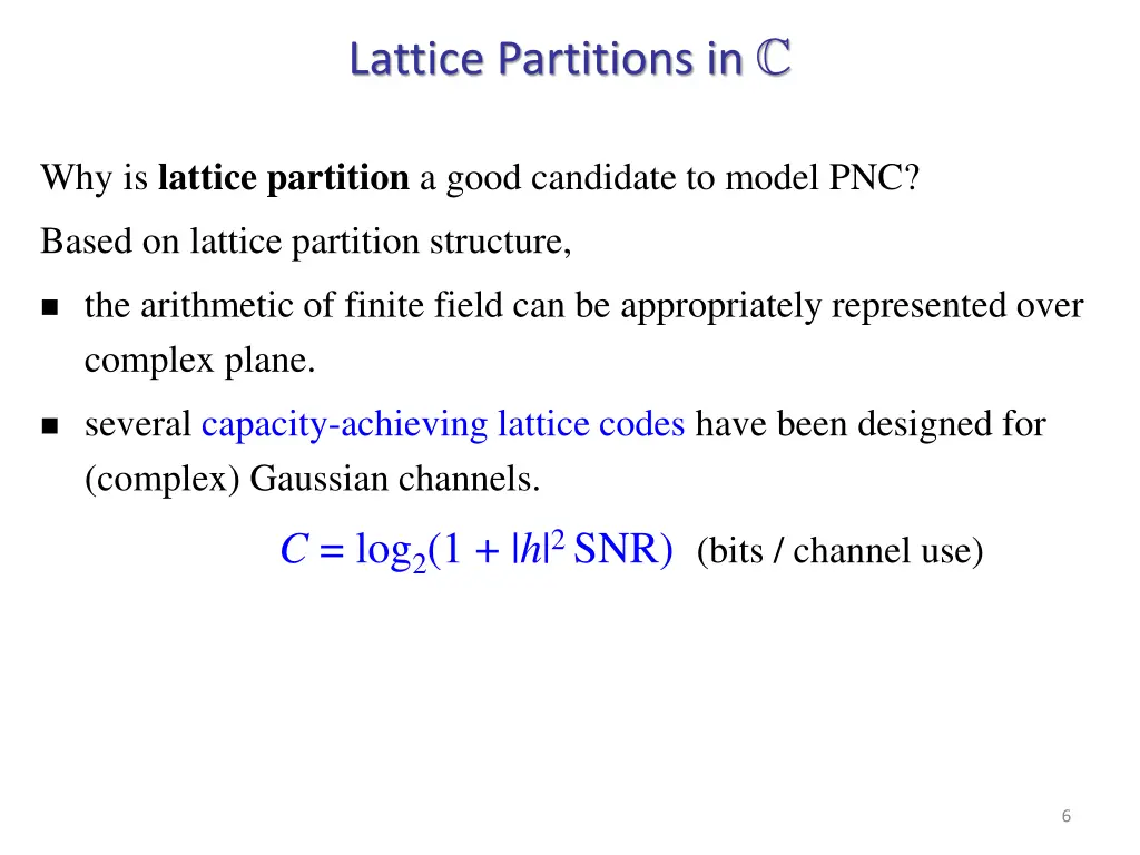 lattice partitions in c
