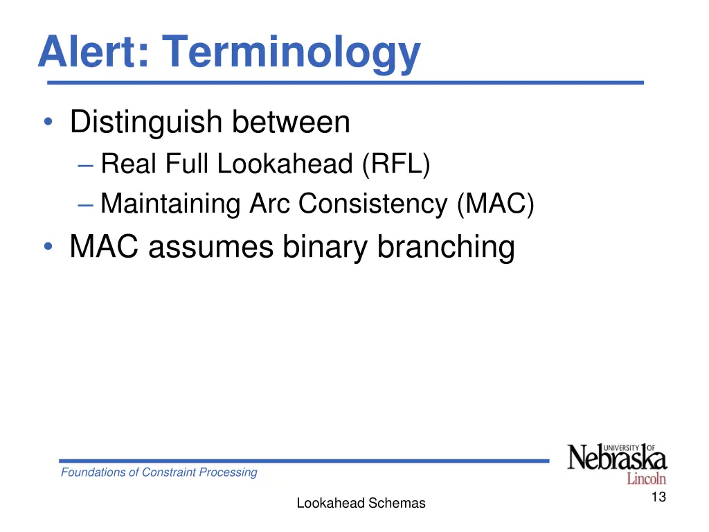 alert terminology