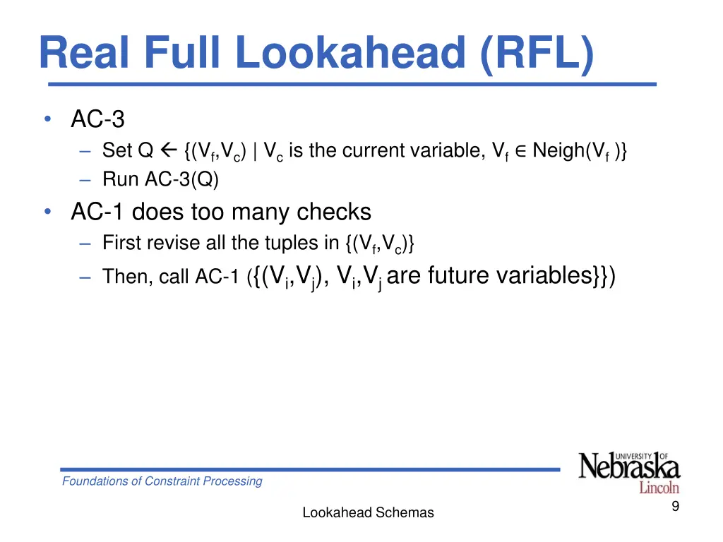 real full lookahead rfl