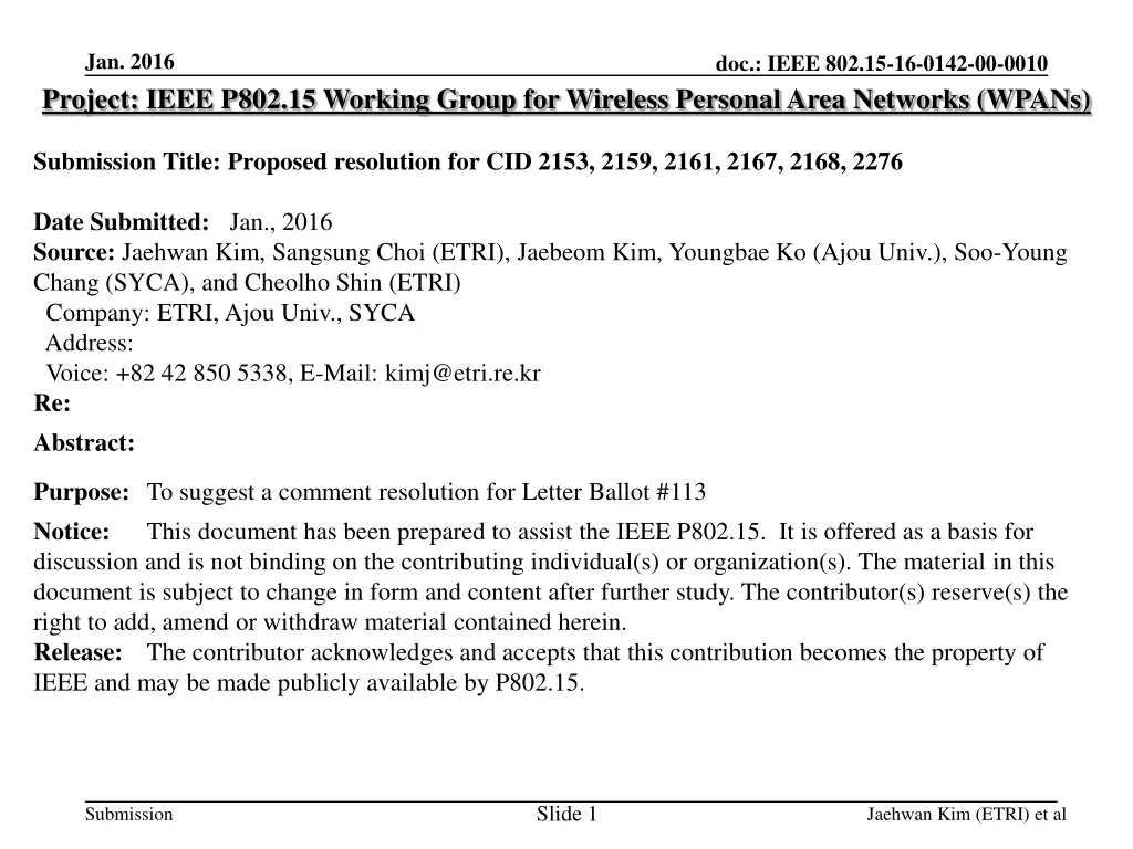 jan 2016 project ieee p802 15 working group