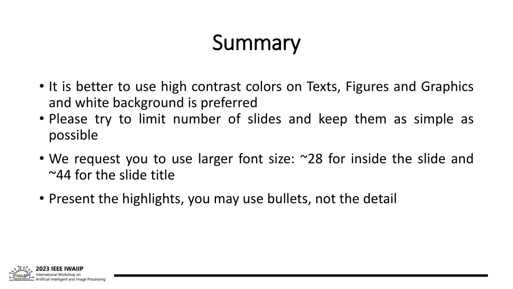 summary summary