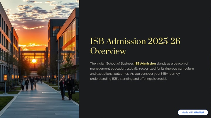 isb admission 2025 26 overview