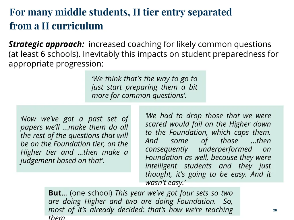 for many middle students h tier entry separated