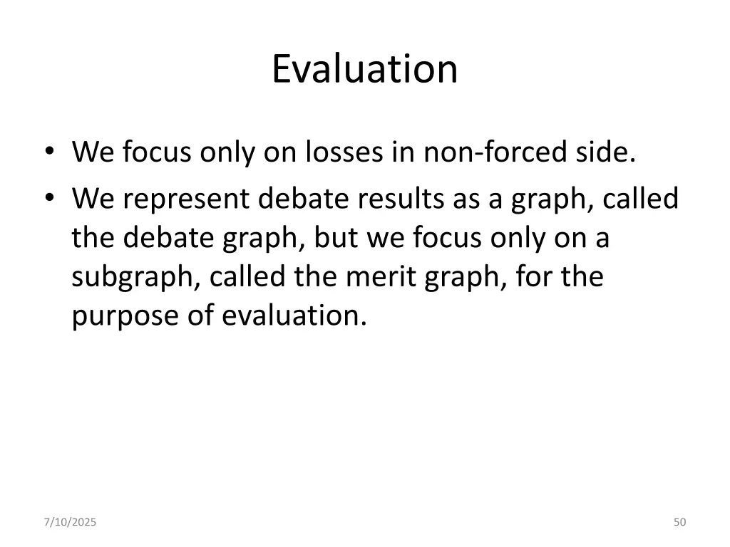evaluation
