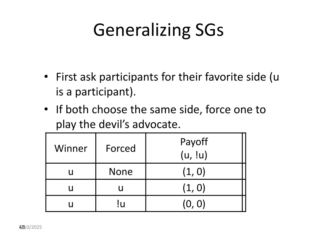 generalizing sgs