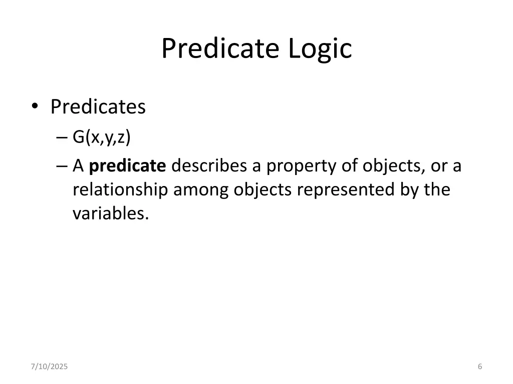 predicate logic
