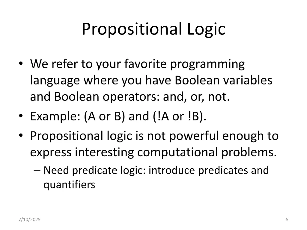 propositional logic