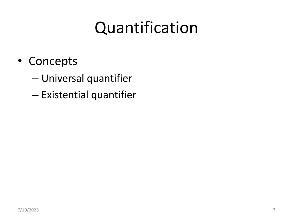 quantification