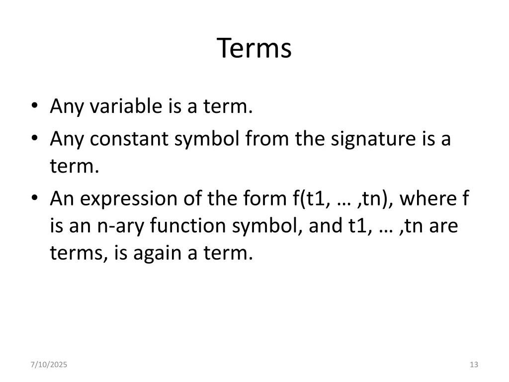terms