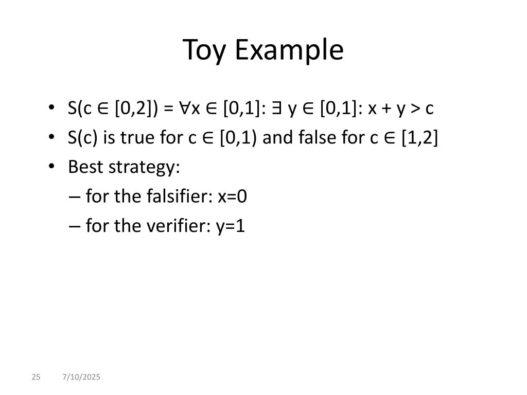 toy example