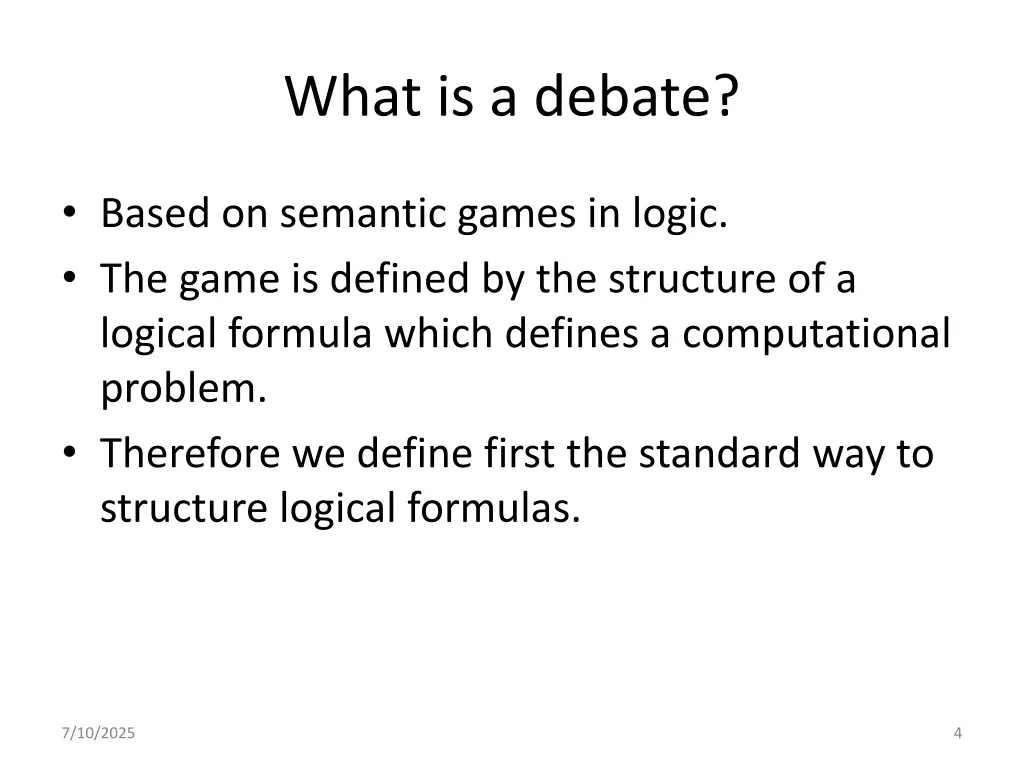 what is a debate