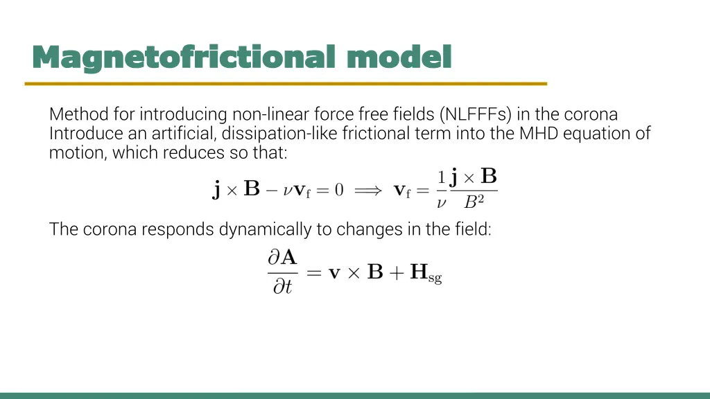 magnetofrictional model magnetofrictional model
