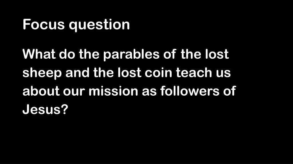 focus question