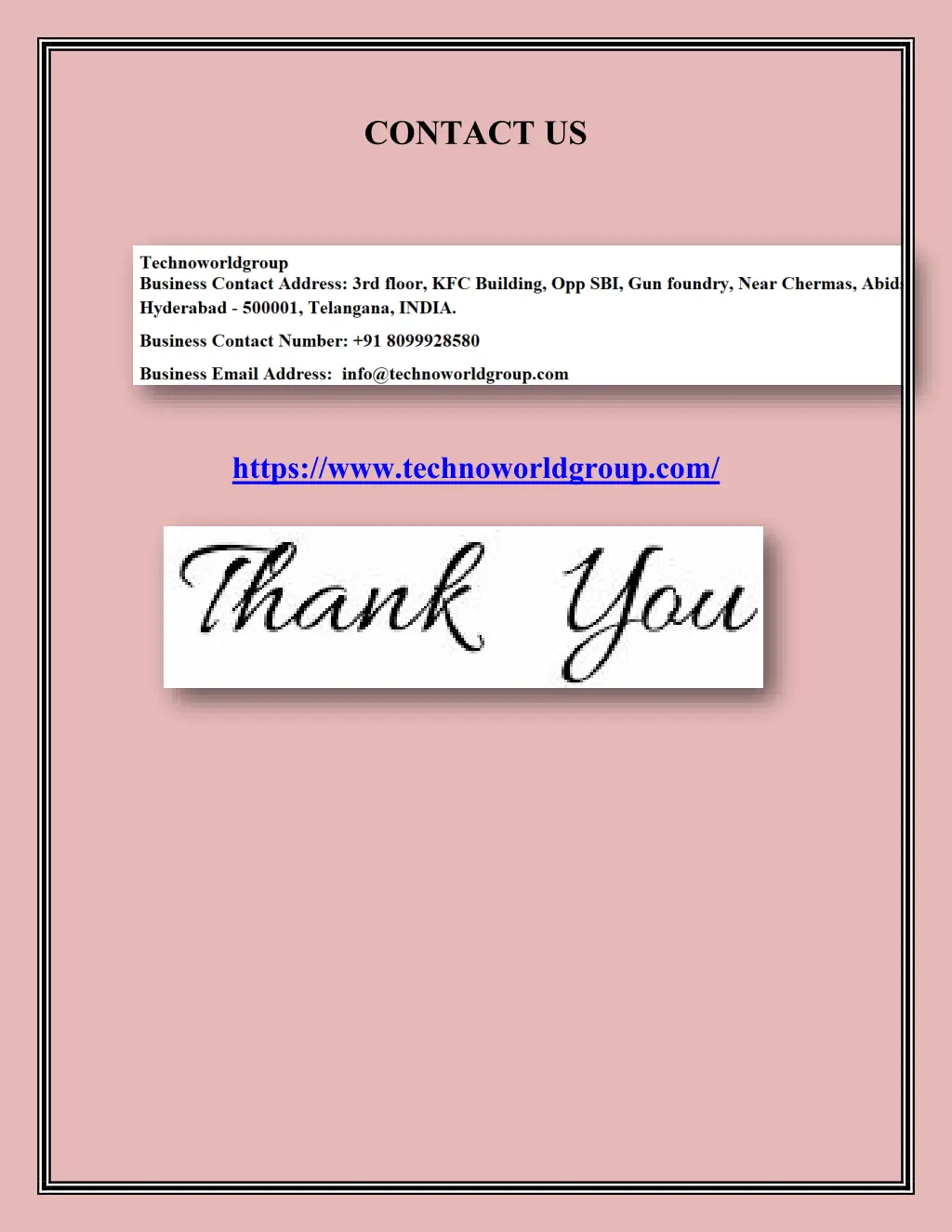 contact us
