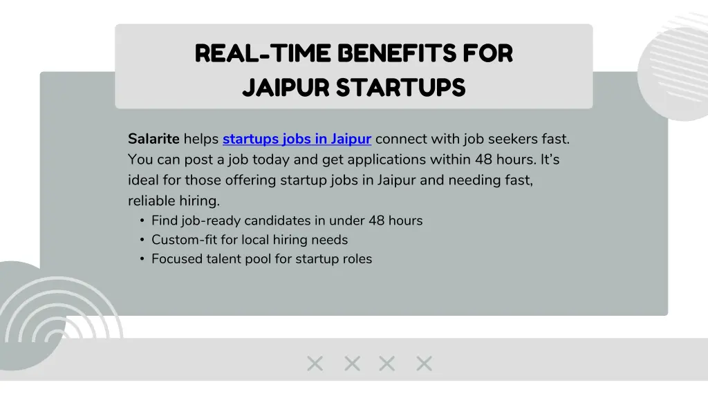 real time benefits for jaipur startups