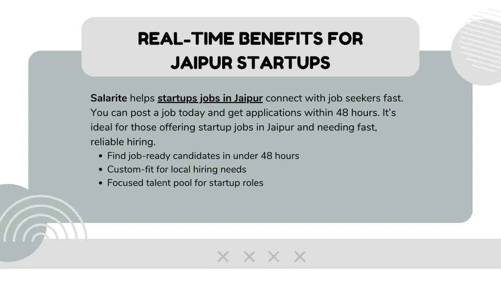 real time benefits for jaipur startups