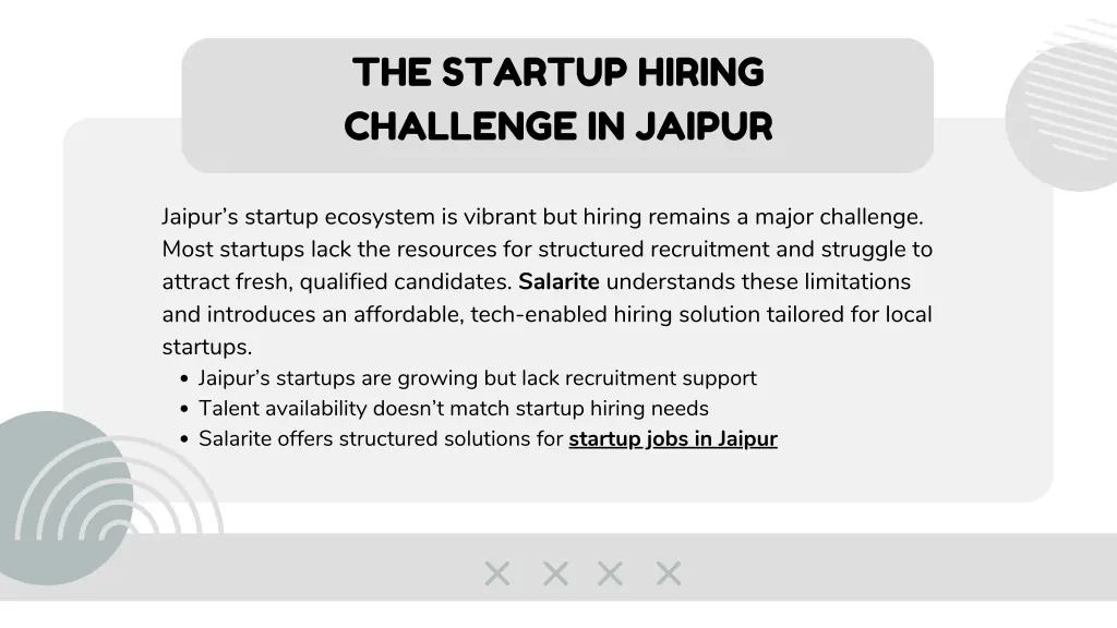 the startup hiring challenge in jaipur