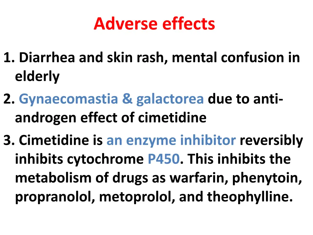 adverse effects
