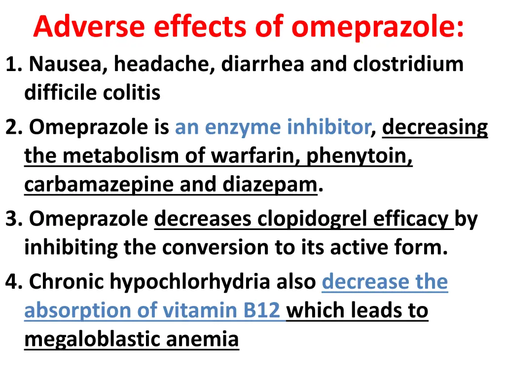 adverse effects of omeprazole 1 nausea headache