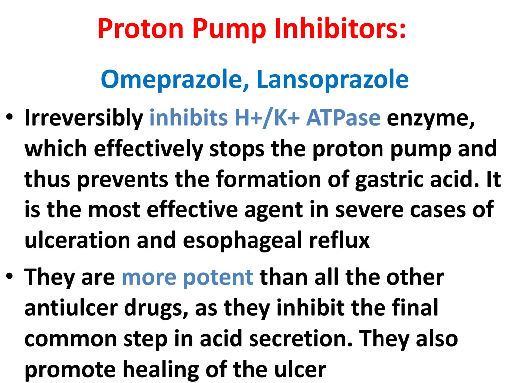 proton pump inhibitors