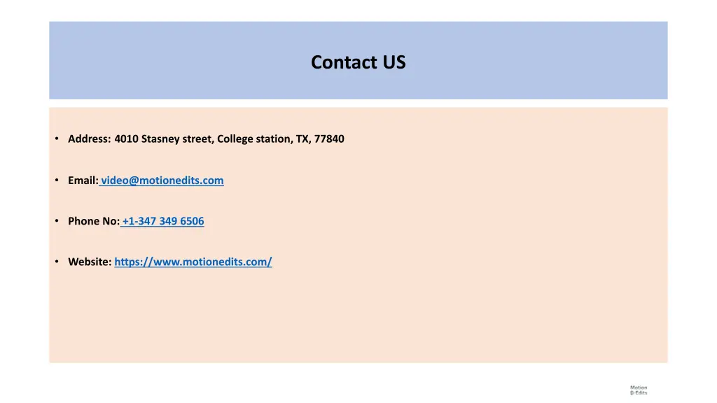 contact us
