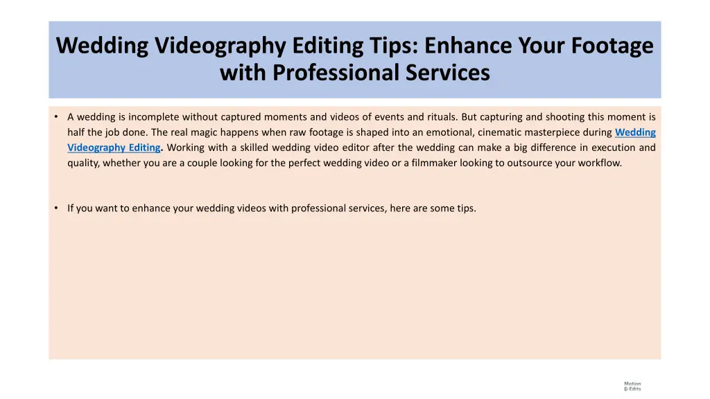 wedding videography editing tips enhance your 1