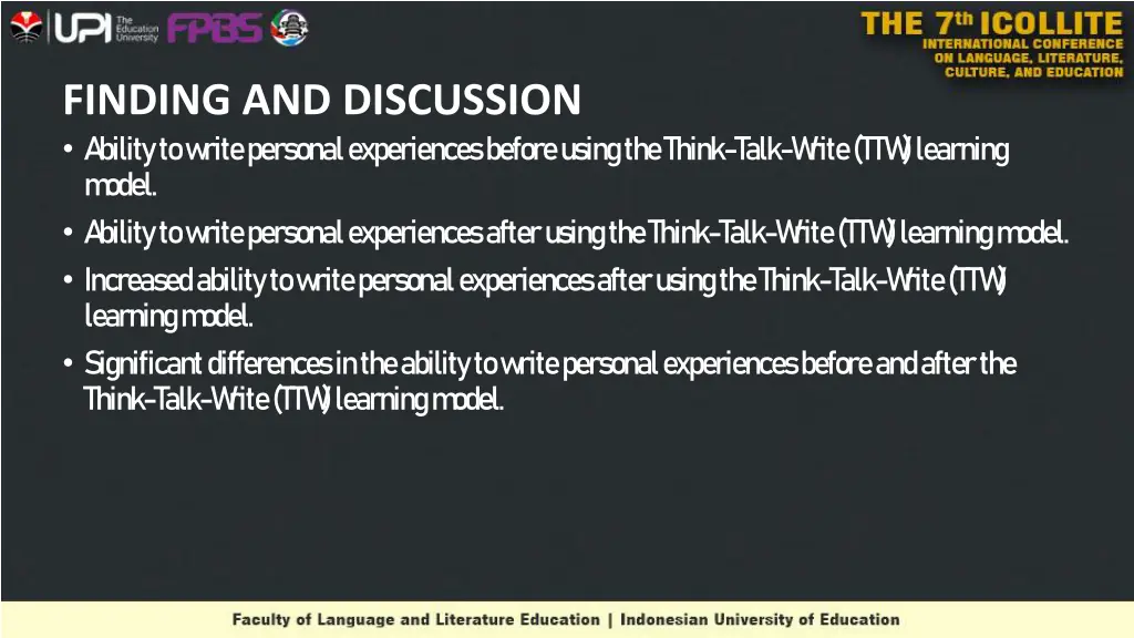 finding and discussion a bility to w rite