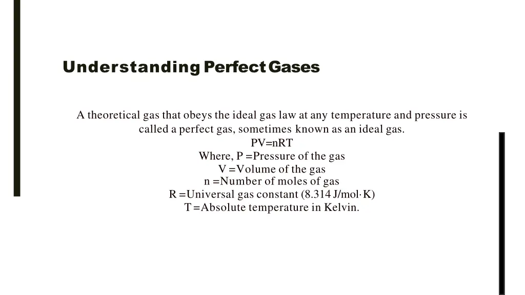 understanding perfect gases