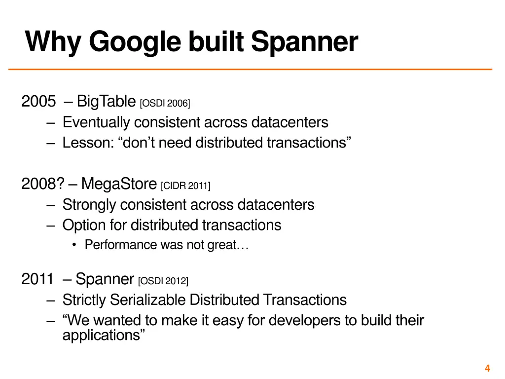 why google built spanner