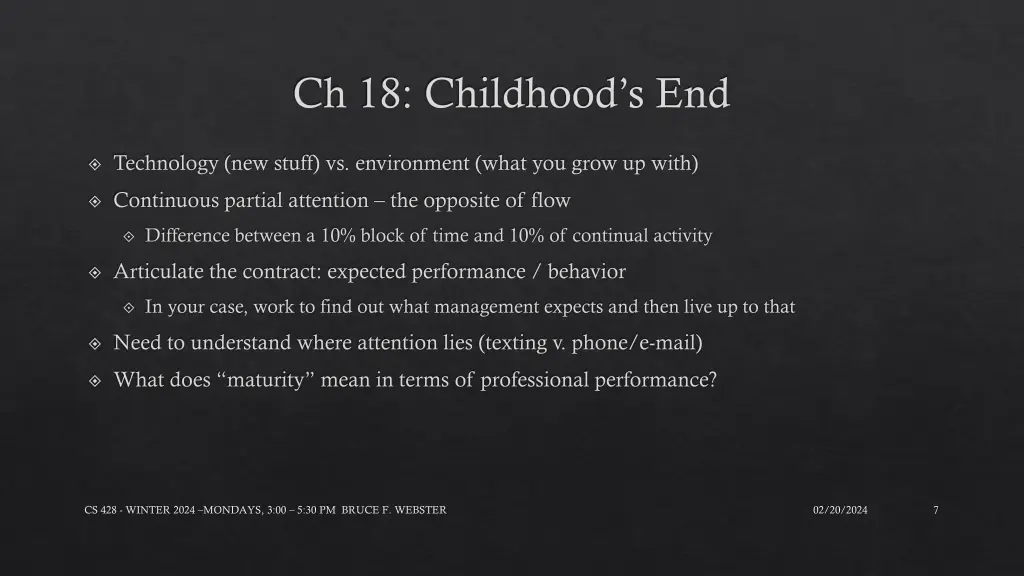 ch 18 childhood s end