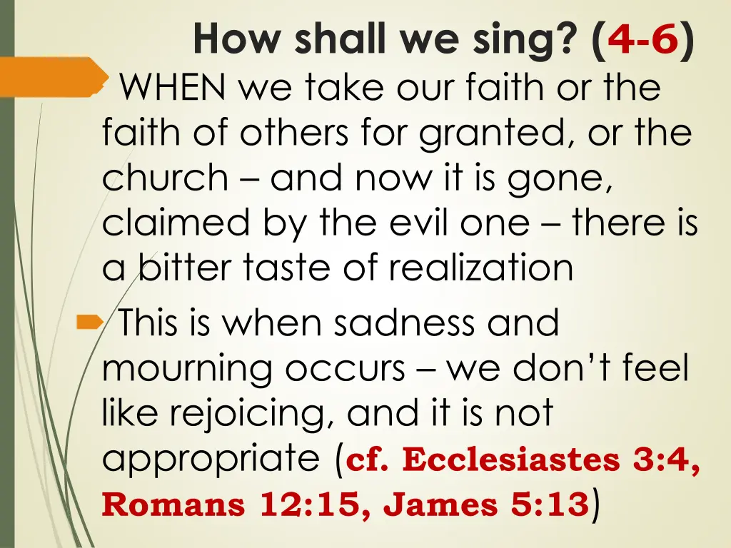 how shall we sing 4 6 when we take our faith