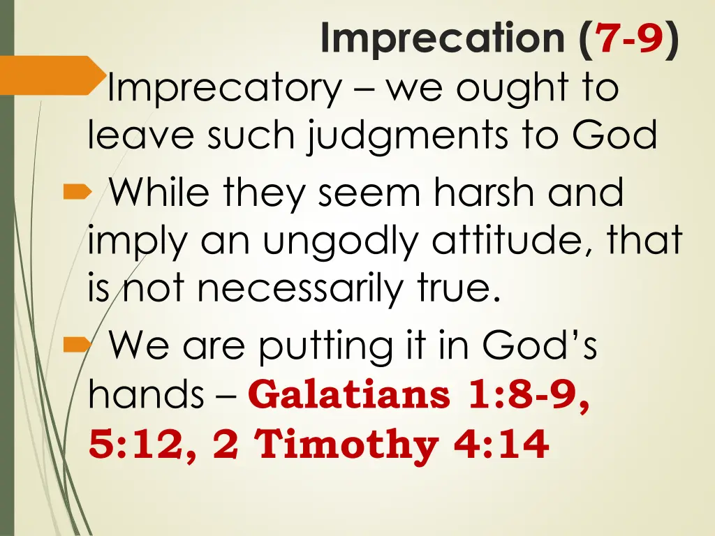 imprecation 7 9 1