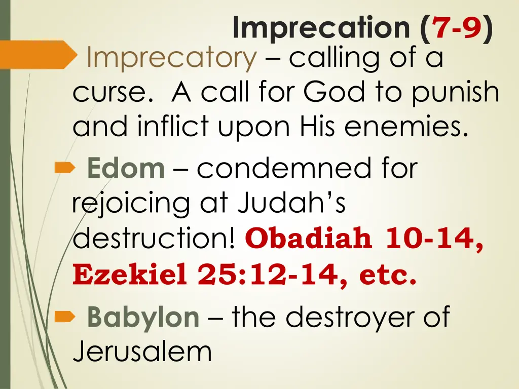 imprecation 7 9