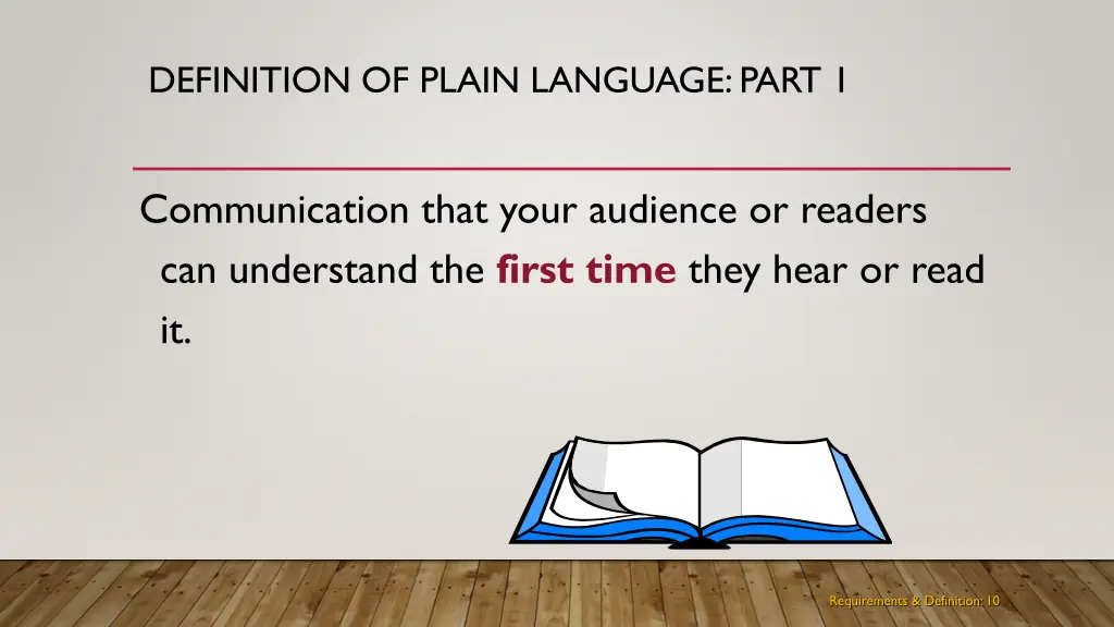 definition of plain language part 1