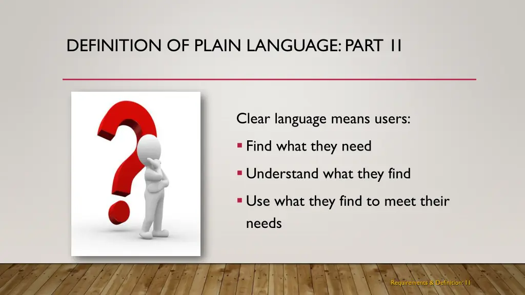 definition of plain language part 1i